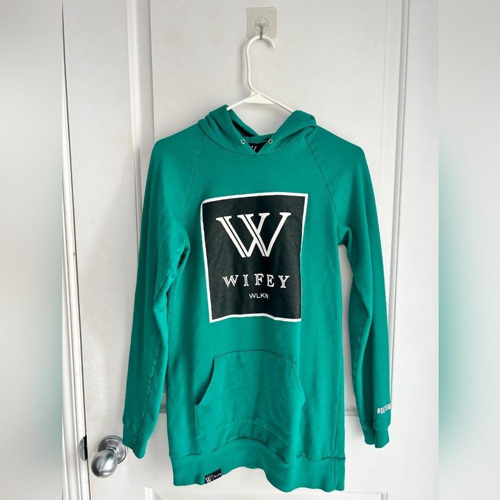 Wifey Green Hoodie WLKN